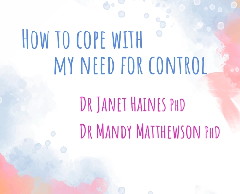 How to cope with my need for control